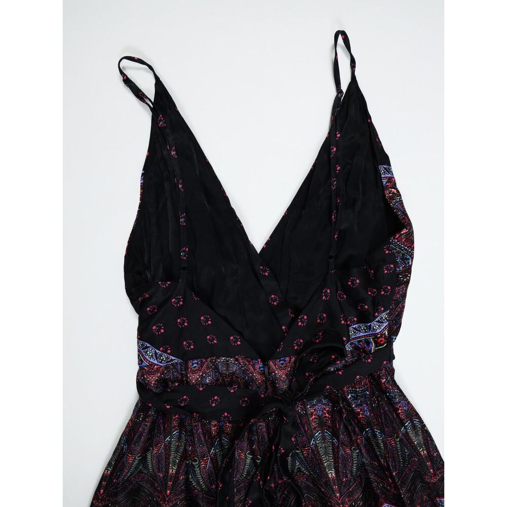 Free People Boho Coastal Wide Leg Jumpsuit Tie Waist Printed Festival Romper - Picture 6 of 16